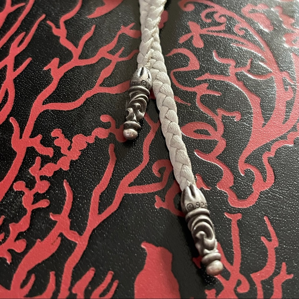 Rare Chrome Hearts braided leather wrap bracelet